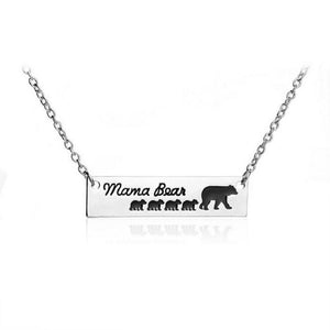 Fashion Charm Women Necklace Jewelry "Mama Bear" Necklace A Mother Bear and a group of Baby Bear 1-6 Style Pendant Necklace