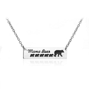 Fashion Charm Women Necklace Jewelry "Mama Bear" Necklace A Mother Bear and a group of Baby Bear 1-6 Style Pendant Necklace