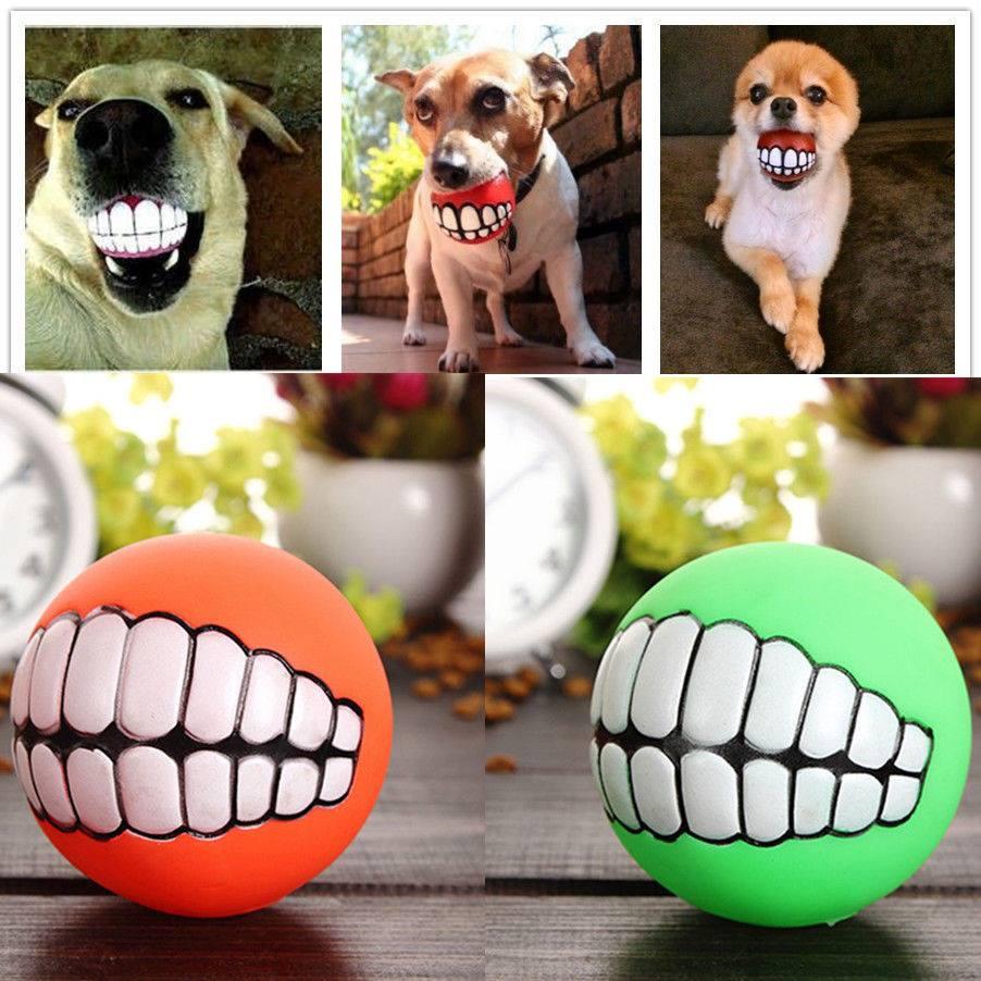 Funny Pets Dog Puppy Cat Ball Teeth Toy