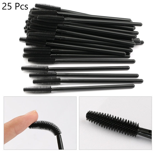 HMQ Disposable Silicone Gel Eyelash Brush Comb Mascara Wands Eye Lashes Extension Tool Professional Beauty Makeup Tool For Women