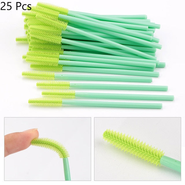 HMQ Disposable Silicone Gel Eyelash Brush Comb Mascara Wands Eye Lashes Extension Tool Professional Beauty Makeup Tool For Women