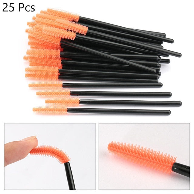 HMQ Disposable Silicone Gel Eyelash Brush Comb Mascara Wands Eye Lashes Extension Tool Professional Beauty Makeup Tool For Women