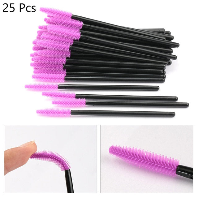 HMQ Disposable Silicone Gel Eyelash Brush Comb Mascara Wands Eye Lashes Extension Tool Professional Beauty Makeup Tool For Women