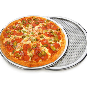 Pizza Tray Mesh Seamless Aluminum Pancake Pizza Screen Baking Tray Metal Net Bakeware Kitchen Baking Tools 6/7/8/9/10/11/12inch