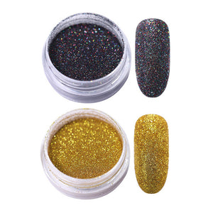 Gradient Shiny Nail Glitter Set Powder Laser Sparkly Manicure Nail Art Chrome Pigment Silver DIY Nail Art Decoration Kit