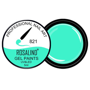 ROSALIND 5ML Painting Gel Varnish 142 Colors Gel Nail Polish Set For Manicure DIY Top Base Coat Hybird Design Of Nail Art Primer