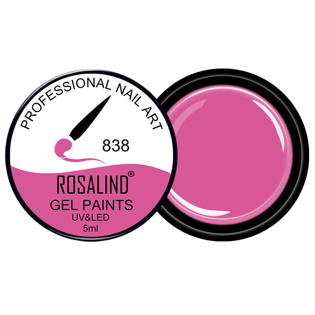 ROSALIND 5ML Painting Gel Varnish 142 Colors Gel Nail Polish Set For Manicure DIY Top Base Coat Hybird Design Of Nail Art Primer