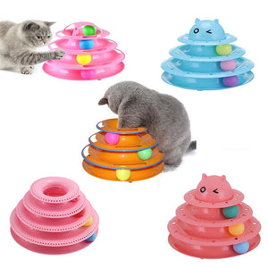 Triple Play Disc Cat Toy  Ball Disk Interactive Toy for IQ Traning