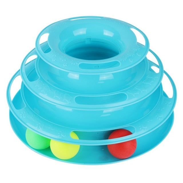 Triple Play Disc Cat Toy  Ball Disk Interactive Toy for IQ Traning