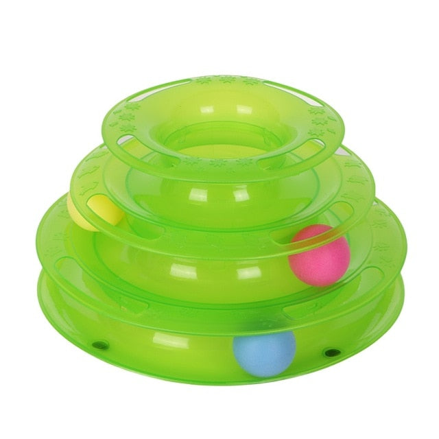 Triple Play Disc Cat Toy  Ball Disk Interactive Toy for IQ Traning