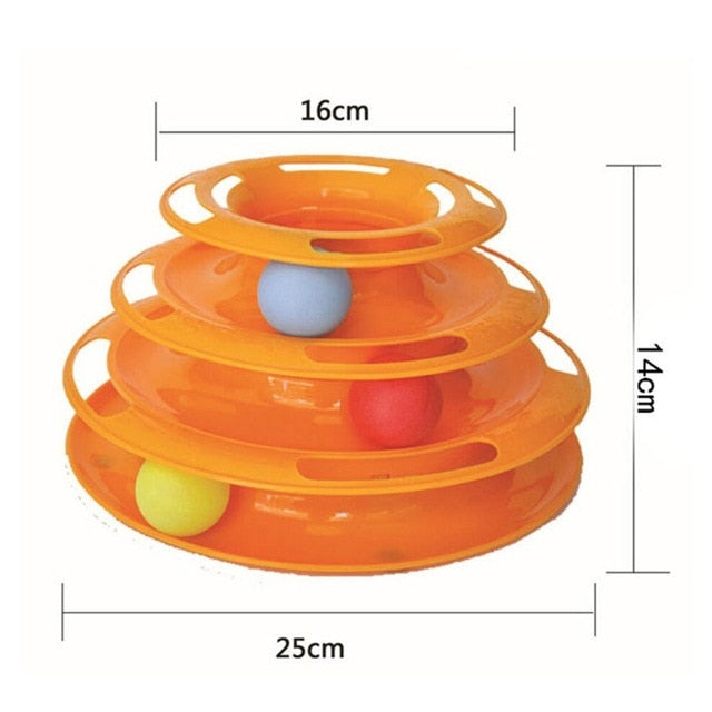 Triple Play Disc Cat Toy  Ball Disk Interactive Toy for IQ Traning