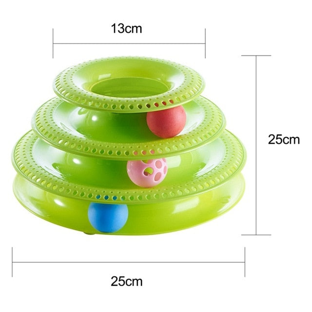 Triple Play Disc Cat Toy  Ball Disk Interactive Toy for IQ Traning