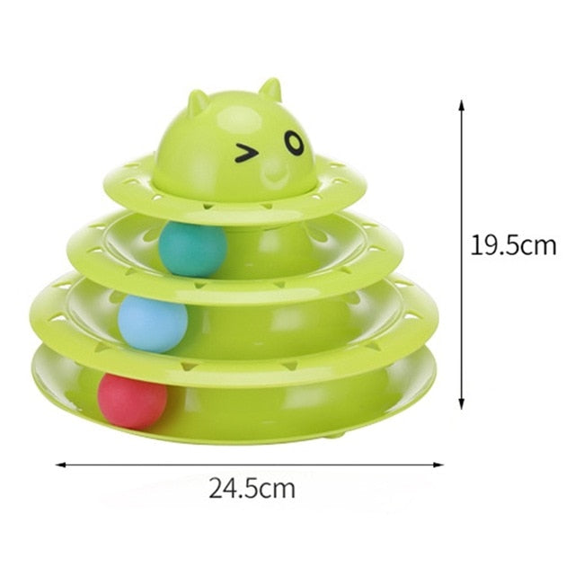 Triple Play Disc Cat Toy  Ball Disk Interactive Toy for IQ Traning