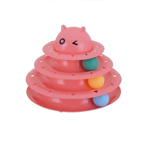 Triple Play Disc Cat Toy  Ball Disk Interactive Toy for IQ Traning