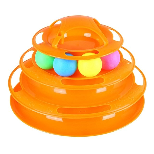 Triple Play Disc Cat Toy  Ball Disk Interactive Toy for IQ Traning