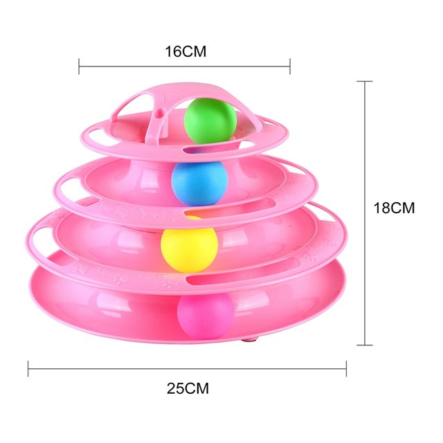 Triple Play Disc Cat Toy  Ball Disk Interactive Toy for IQ Traning