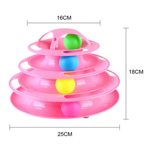 Triple Play Disc Cat Toy  Ball Disk Interactive Toy for IQ Traning