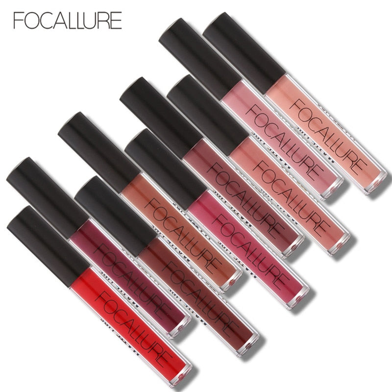 FOCALLURE Matte Liquid Lipstick Waterproof Moisturizer Smooth Lip Stick Long-lasting Lip Tint Cosmetic Lip Makeup