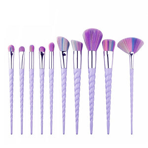 Hot 10pcs Unicorn Makeup Brushes Set Foundation Eyeshadow Base Powder Blush Blending Brushes Makeup Brush Cosmetic Tools