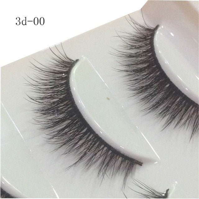 HBZGTLAD 5 Pairs 3D Handmade Fake Eyelashes Natural Long Thick Daily Makeup Thick Cross Eyelashes Eye Lashes