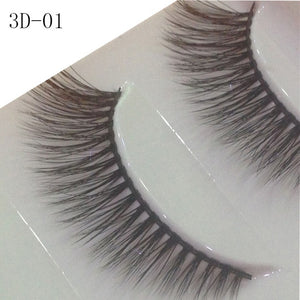 HBZGTLAD 5 Pairs 3D Handmade Fake Eyelashes Natural Long Thick Daily Makeup Thick Cross Eyelashes Eye Lashes