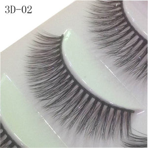 HBZGTLAD 5 Pairs 3D Handmade Fake Eyelashes Natural Long Thick Daily Makeup Thick Cross Eyelashes Eye Lashes