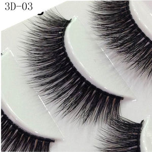 HBZGTLAD 5 Pairs 3D Handmade Fake Eyelashes Natural Long Thick Daily Makeup Thick Cross Eyelashes Eye Lashes