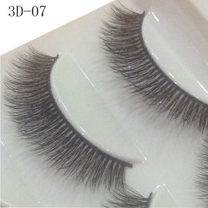 HBZGTLAD 5 Pairs 3D Handmade Fake Eyelashes Natural Long Thick Daily Makeup Thick Cross Eyelashes Eye Lashes