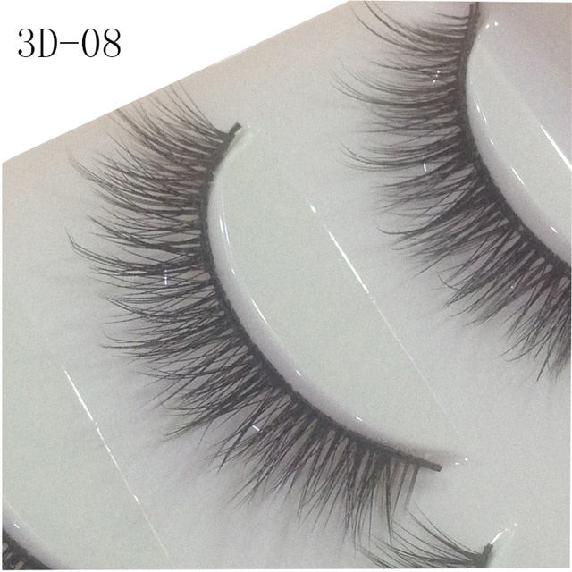 HBZGTLAD 5 Pairs 3D Handmade Fake Eyelashes Natural Long Thick Daily Makeup Thick Cross Eyelashes Eye Lashes