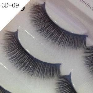 HBZGTLAD 5 Pairs 3D Handmade Fake Eyelashes Natural Long Thick Daily Makeup Thick Cross Eyelashes Eye Lashes