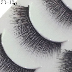 HBZGTLAD 5 Pairs 3D Handmade Fake Eyelashes Natural Long Thick Daily Makeup Thick Cross Eyelashes Eye Lashes