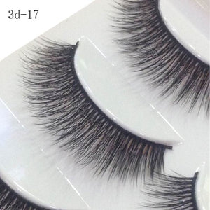 HBZGTLAD 5 Pairs 3D Handmade Fake Eyelashes Natural Long Thick Daily Makeup Thick Cross Eyelashes Eye Lashes