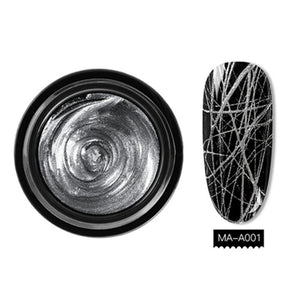 MEET ACROSS 5ml Nail Spider Gel Painting Creative Nail Art UV Gel Wire Drawing Elasticity Point Line Soak Off Gel Spider Varnish