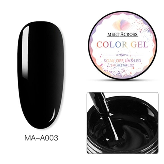 MEET ACROSS 5ml Nail Spider Gel Painting Creative Nail Art UV Gel Wire Drawing Elasticity Point Line Soak Off Gel Spider Varnish