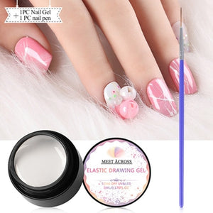 MEET ACROSS 5ml Nail Spider Gel Painting Creative Nail Art UV Gel Wire Drawing Elasticity Point Line Soak Off Gel Spider Varnish