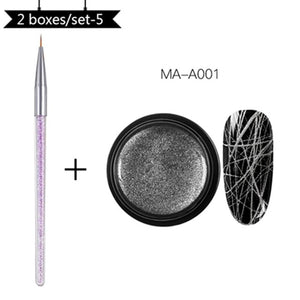 MEET ACROSS 5ml Nail Spider Gel Painting Creative Nail Art UV Gel Wire Drawing Elasticity Point Line Soak Off Gel Spider Varnish