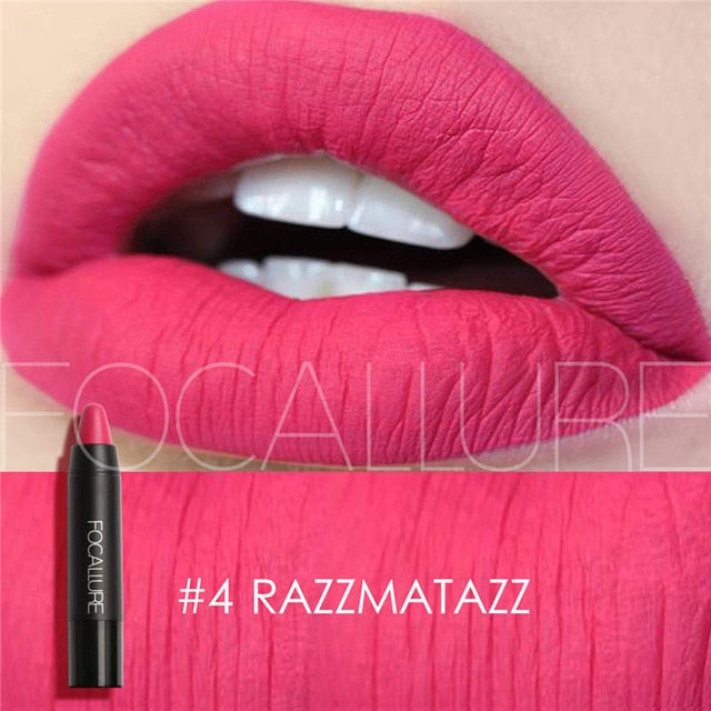 FOCALLURE Matte Lipstick Makeup Sexy Beauty Waterproof Lipstick Pencil Waterproof long lasting Easy To Wear Makeup Lip Cosmetic