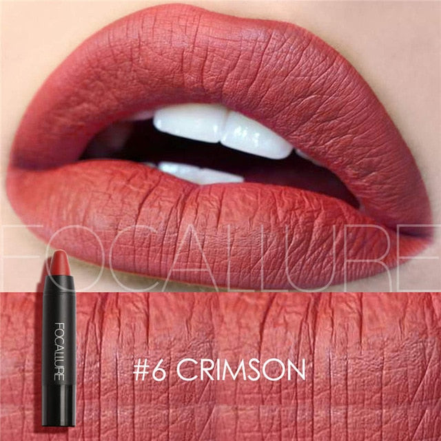 FOCALLURE Matte Lipstick Makeup Sexy Beauty Waterproof Lipstick Pencil Waterproof long lasting Easy To Wear Makeup Lip Cosmetic