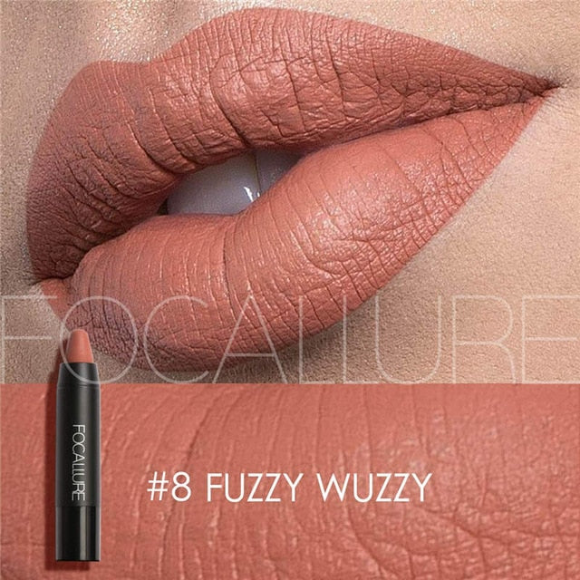 FOCALLURE Matte Lipstick Makeup Sexy Beauty Waterproof Lipstick Pencil Waterproof long lasting Easy To Wear Makeup Lip Cosmetic