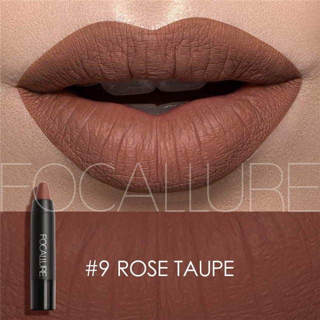 FOCALLURE Matte Lipstick Makeup Sexy Beauty Waterproof Lipstick Pencil Waterproof long lasting Easy To Wear Makeup Lip Cosmetic