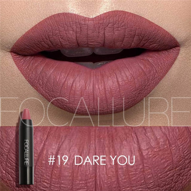 FOCALLURE Matte Lipstick Makeup Sexy Beauty Waterproof Lipstick Pencil Waterproof long lasting Easy To Wear Makeup Lip Cosmetic