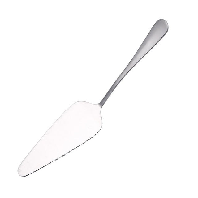 LanLan Colorful Stainless Steel Serrated Edge Cake Server Blade Cutter Pie Pizza Shovel Cake Spatula Baking Tool