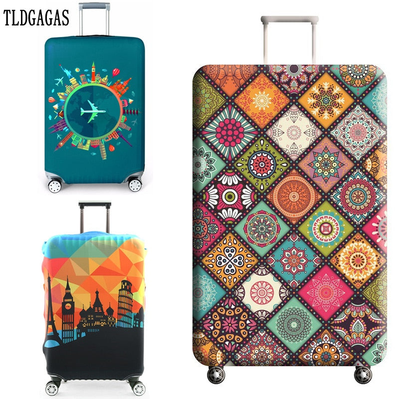 TLDGAGAS Travel Suitcase Protective Cover Luggage Case Travel Accessories Elastic Luggage Dust Cover Apply to 18''-32'' Suitcase