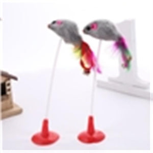 Cat Interactive Toy Stick Feather Wand With Small Bell Mouse Cage