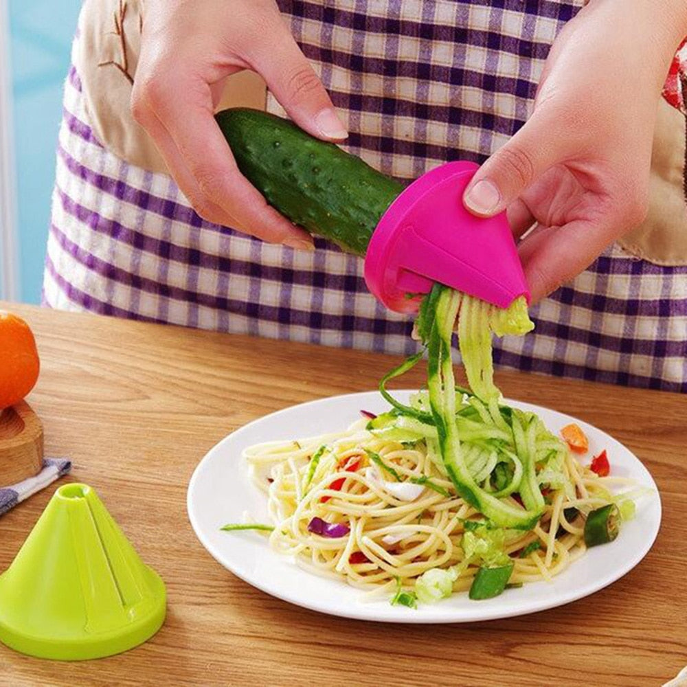 1 Pcs Vegetable Cutter Plastic Spiral Slicers Shred Peeler Fruits Device Kitchen Gadget Accessories Cooking Kitchen Fruit Tool