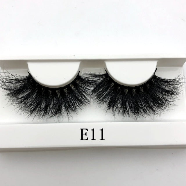 Mikiwi 25mm False Eyelashes Wholesale Thick Strip 25mm 3D Mink Lashes Custom Packaging Label Makeup Dramatic Long Mink Lashes