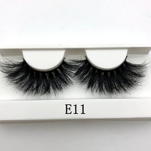 Mikiwi 25mm False Eyelashes Wholesale Thick Strip 25mm 3D Mink Lashes Custom Packaging Label Makeup Dramatic Long Mink Lashes