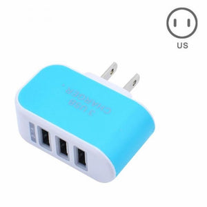 EU/US Plug Charger Station 3 Port USB Charge Charger Travel AC Power Chargers Adapter For Travel Accessories