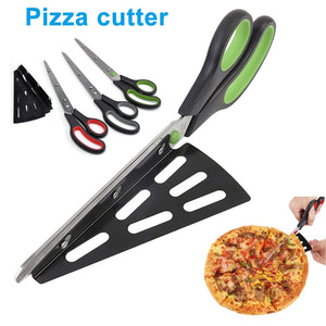 1 Pcs Pizza Scissor Cutter Stainless Steel Scissor Cut Pizza with Detachable Spatula YU-Home