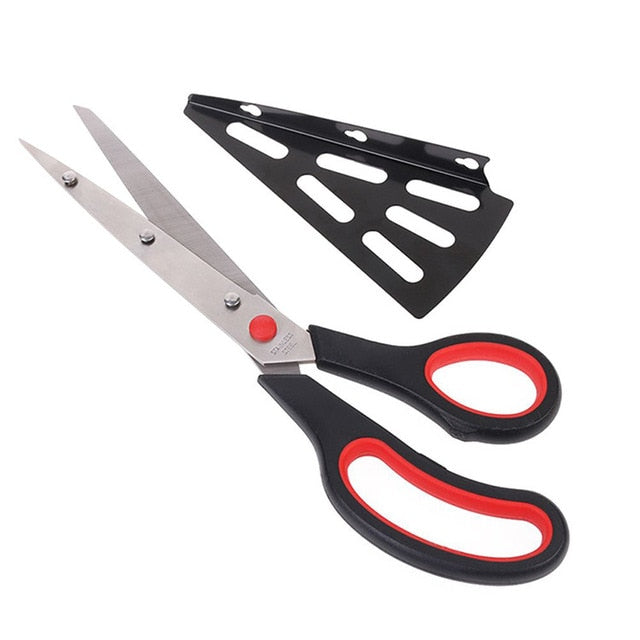 1 Pcs Pizza Scissor Cutter Stainless Steel Scissor Cut Pizza with Detachable Spatula YU-Home